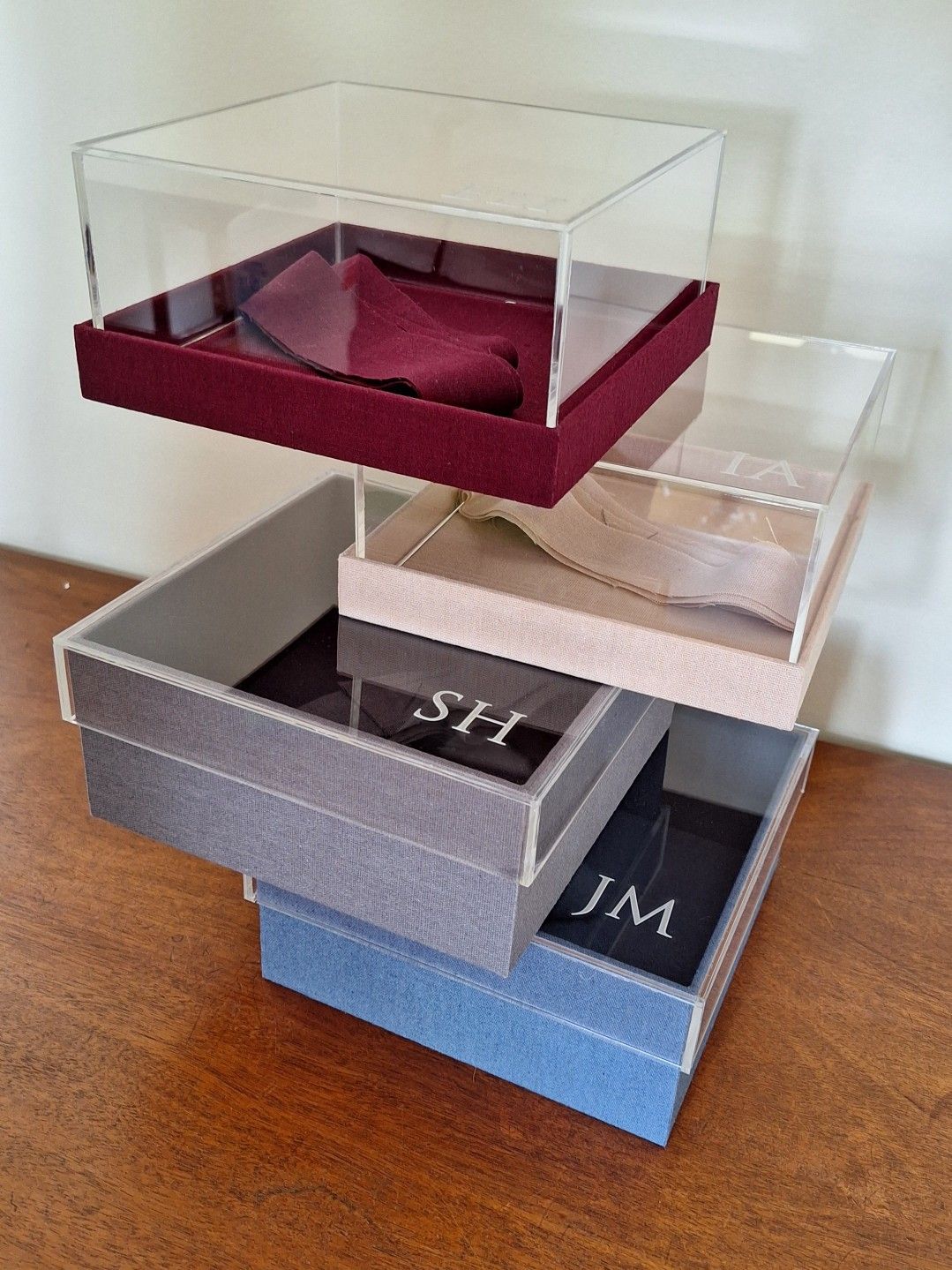 Luxury Suede Acrylic Box