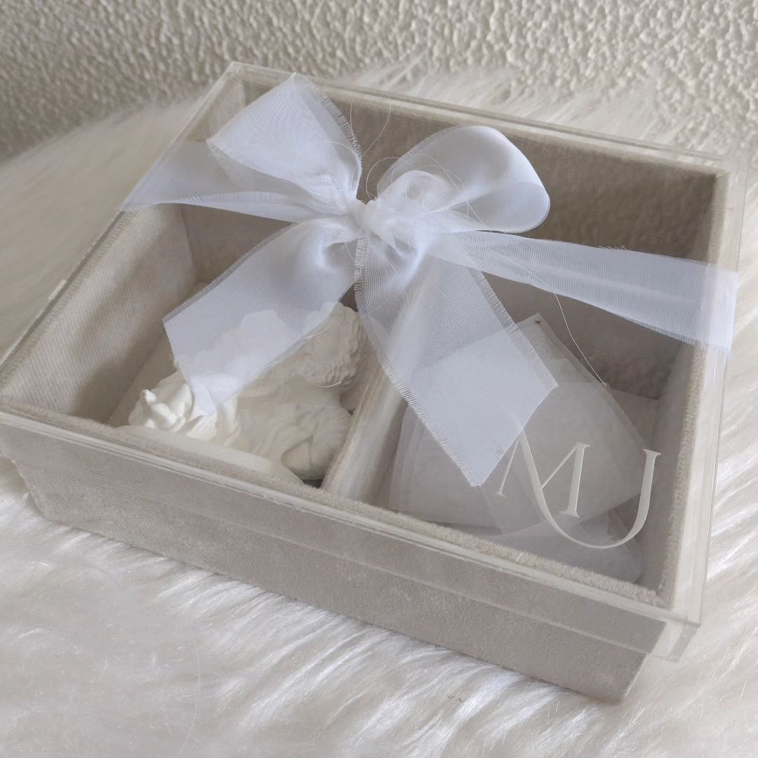Luxury Suede Acrylic Box