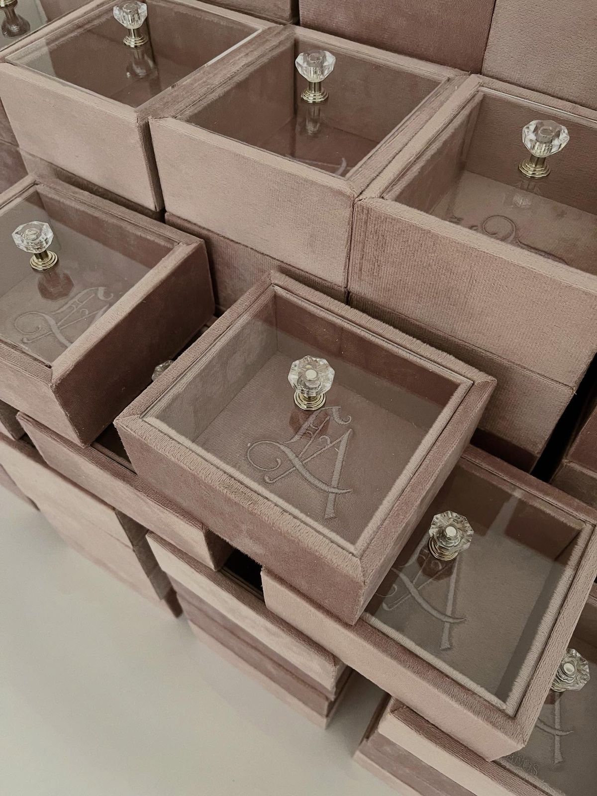 Luxury Suede Acrylic Box